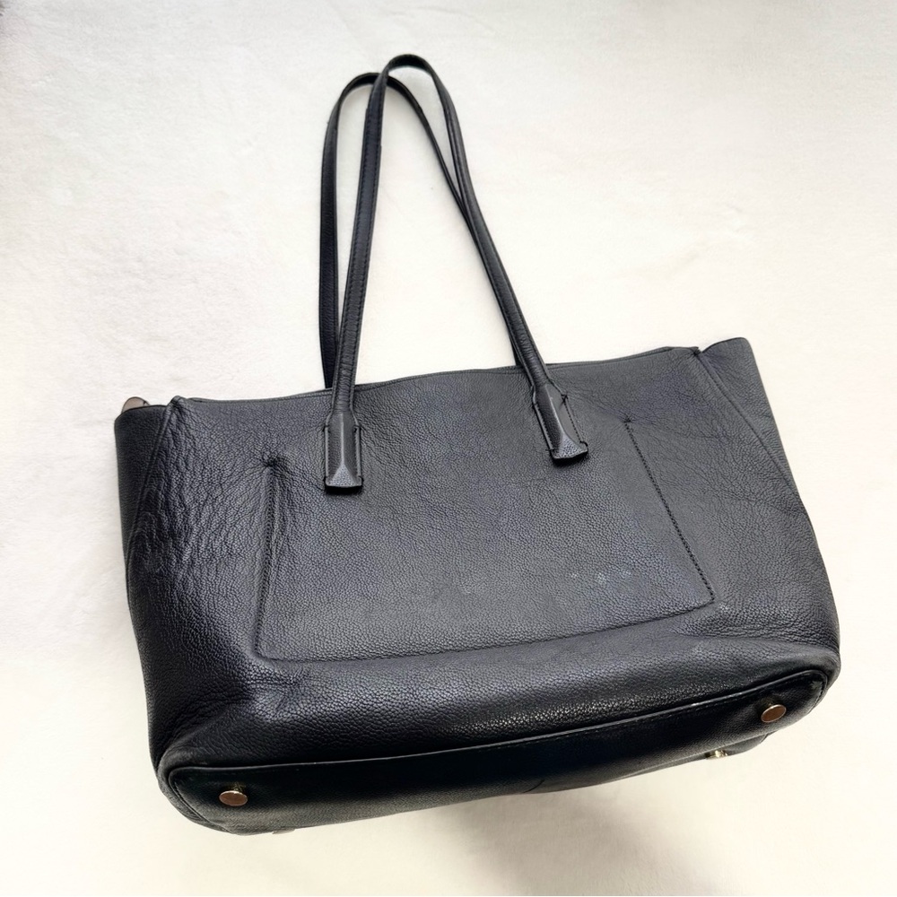 Kate Spade Margaux Large Tote Black Grain Leather Diaper Laptop Bag Designer - Picture 4 of 14